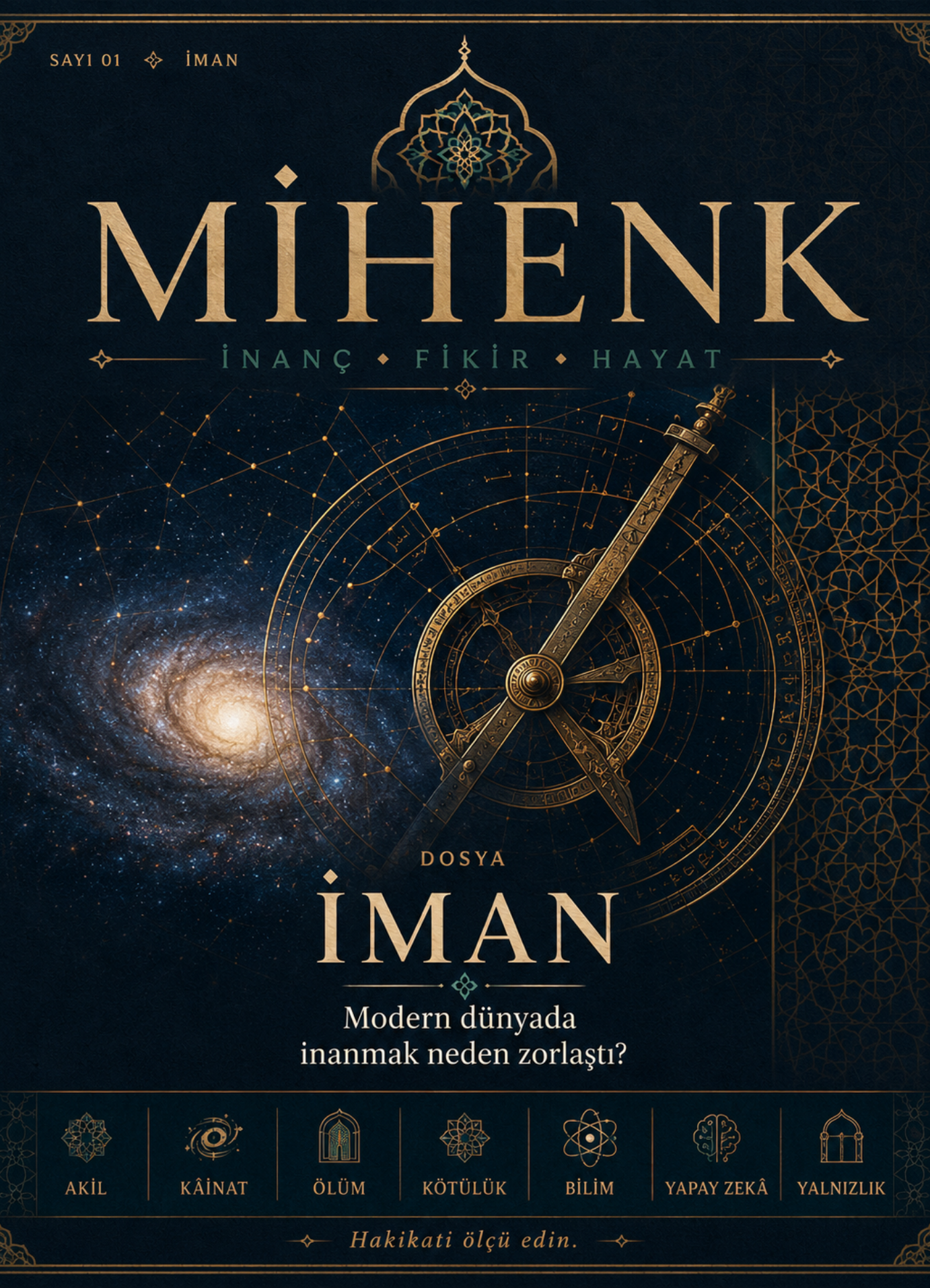 MİHENK Sayı 01 İMAN özgün kapağı